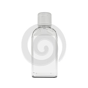 Realistic sanitizer gel bottle with white cap . Gel or cream bottle dispenser. Pump 60ml container template.