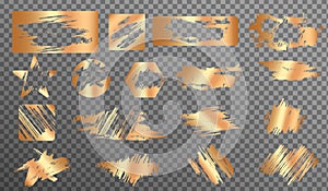 Realistic scratch card element set