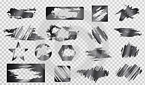 Realistic scratch card element set