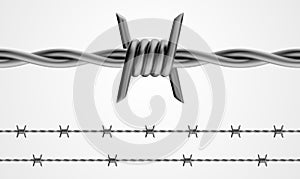 Realistic Seamless Barbed Wire