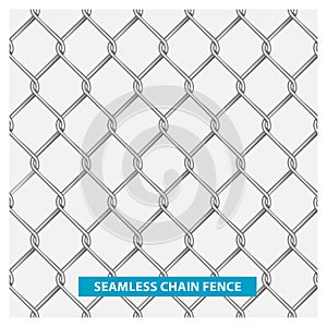 realistic seamless chain link fence background. wire fence seamless background.
