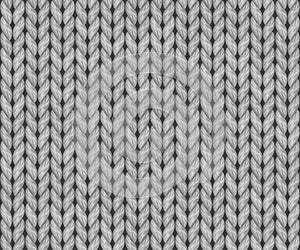 Realistic seamless knitted texture illustration