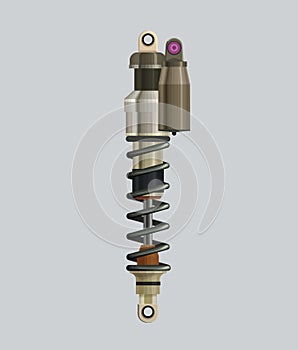 Realistic shock absorber isolated vector illustration eps