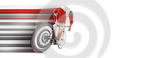 Realistic silhouette of a road bike racer, man is riding on sport bicycle isolated on white background. Cycling sport