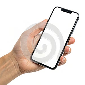 Smartphone mockup isolated on white background