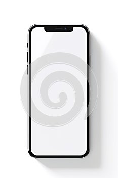 Realistic smartphone mockup white screen