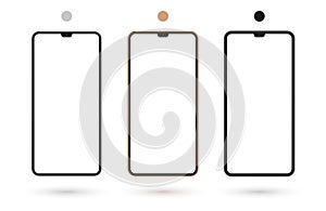 Realistic smartphone phone screen mock up vector