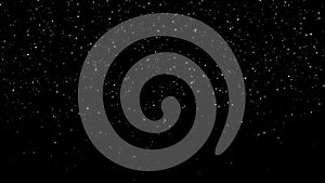 realistic snow falling, black background, loop