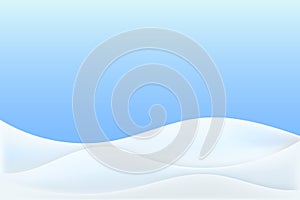 Realistic snowdrift isolated. Vector illustration with snow hills. Winter snowy landscape. EPS 10.