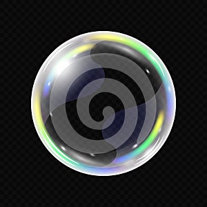 Realistic soap bubble isolated