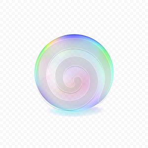 Realistic soap bubble isolated. Vector.