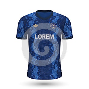 Realistic soccer shirt Inter 2022, jersey template for football photo