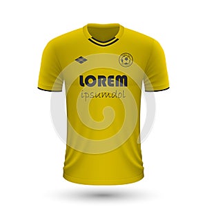 Realistic soccer shirt Villareal 2022, jersey template for footb photo