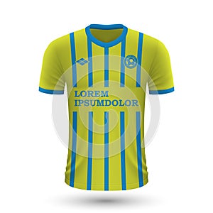 Realistic soccer shirt Waalwijk 2022, jersey template for footba