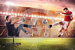 Realistic soccer video game