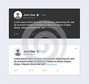 Realistic social media x post mockup template. Realistic social media mockup design UI.