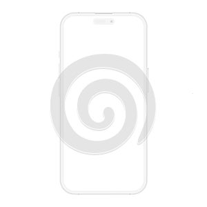 Realistic soft white mockup template phone photo