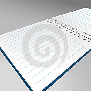 Realistic spiral notebook. Vector illustration. photo