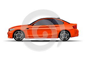 Realistic sport coupe car
