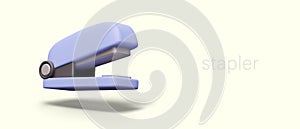 Realistic stapler machine. Device for binding paper sheets