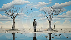 Realistic Surreal Conservationist Painting In Ultra Hd By Magritte