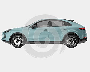 Realistic SUV car isolated on background. 3d rendering - illustration