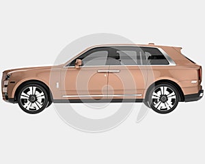 Realistic SUV car isolated on background. 3d rendering - illustration