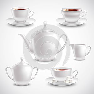 Realistic Tea Set