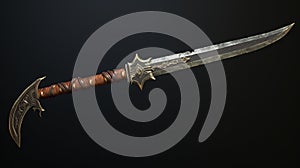Realistic Textured Sword With Spiked Weapon In Dungeon Fantasy
