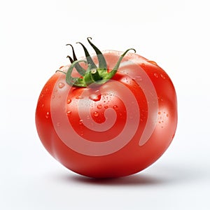 Realistic Tomato On White Background: A Creative Commons Attribution Uhd Image