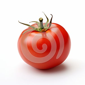 Realistic Tomato On White Background: High-resolution Grandparentcore Still Life