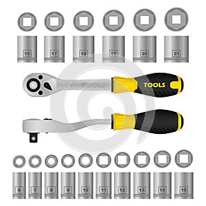 Realistic  tool. ratchet key