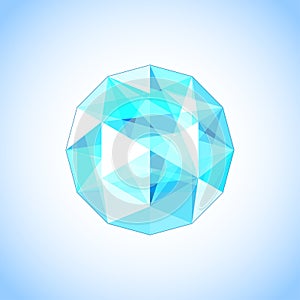 Realistic topaz shaped. Gem. Vector illustration.