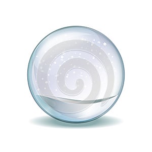 Realistic transparent glass sphere illustration