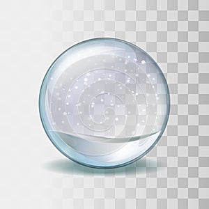 Realistic transparent glass sphere illustration