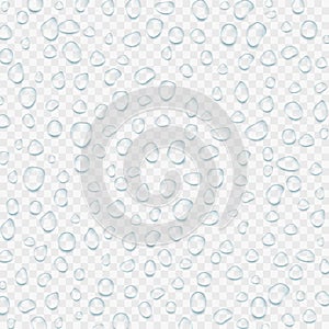 Realistic transparent Water drops. Vector illustration