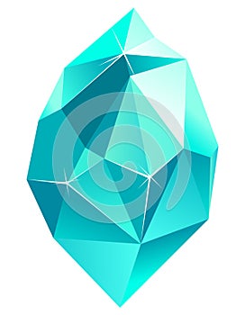 Realistic turquoise gem.