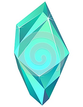 Realistic turquoise gem.