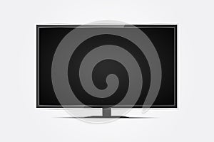 Realistic TV screen in modern style on white background. Flat illustration EPS 10