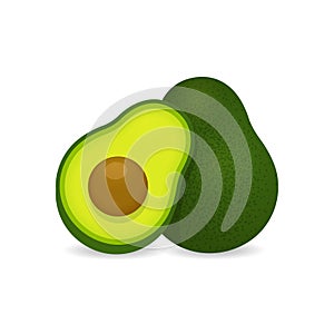 Realistic vector avocados illustration photo