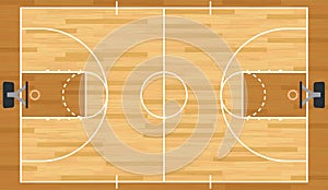 Realistic Vector Basketball Court