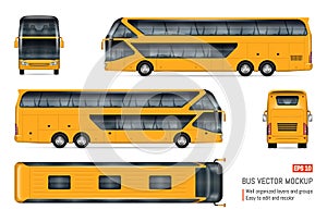 Realistic vector coach bus