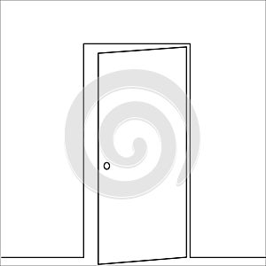 Realistic vector elements outline door