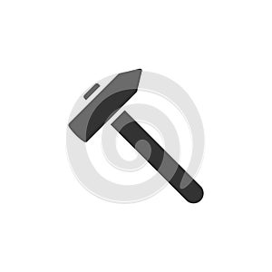 Realistic vector icon of a hammer. A small percussive hand tool used for hammering nails, breaking objects, and other work.