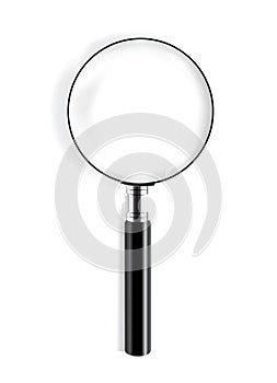 Realistic vector magnifying glass