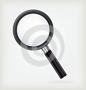 Realistic vector magnifying glass