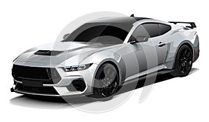 realistic vector modern white car design template background