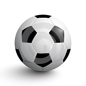 Realistic vector soccer ball, isolated on white