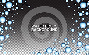 Realistic vector water drops. Effect Realistic Design Elements. Vector Illustration Modern transparent Background photo