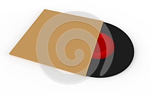 Realistic Vinyl Record with Cover